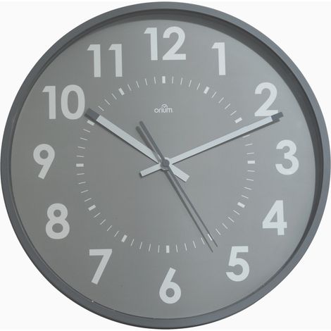 Horloge murale à quartz diamètre 30 cm - grise (1/5)