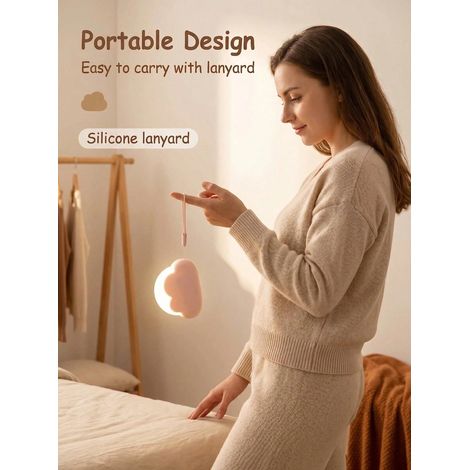 1Pc Veilleuse LED nuage rechargeable bleu royal, lampe de nuit en silicone avec 4 niveaux d'intensité réglables pour la chambre d'enfant (1/4)