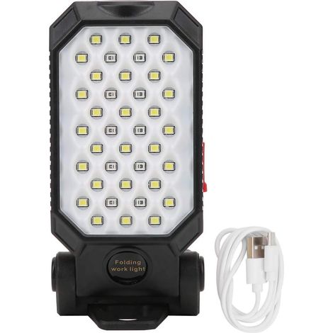 Lampara Led Cob - 39 Led Recargable Con Base Magnetica - Para Taller Garaje Uso De Emergencia (1/5)