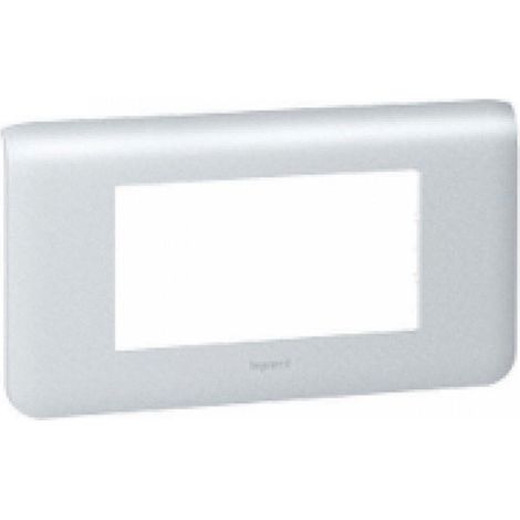 Legrand 079014 - Plaque Mosaic 4 Modules Horizontal Aluminium