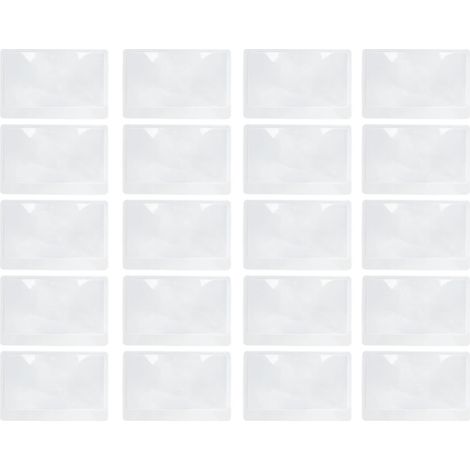 Lupa de bolsillo transparente portátil, del tamaño de una tarjeta de crédito, con aumento de 3X (para 20 hojas), para leer.
