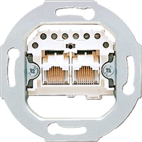 Jung UAE 2X8 UPO Toma RJ45 gris 2 puertos