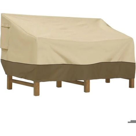 Housse de canapé d'extérieur imperméable, housse de banc de terrasse, 210D, 147 x 83 x 79 cm, beige