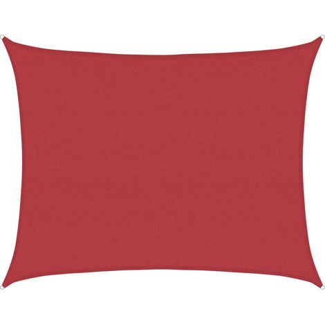 Vela Parasole Telo Ombra Parasole a Vela 160 g/m² Rossa 6x8 m in HDPE (1/5)