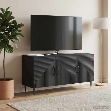 TV-Schränk Schwarz 99 x 34,5 x 50 cm Holzwerkstoff (1/5)