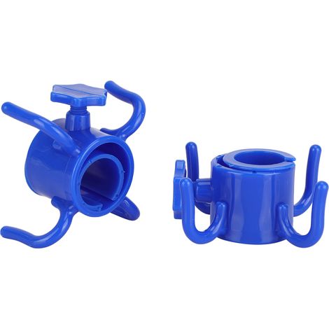 Set di 2 ganci per ombrellone da spiaggia – 4 punte – in plastica – per appendere asciugamani / cappelli / occhiali da sole / borse – campeggio / viaggi – blu