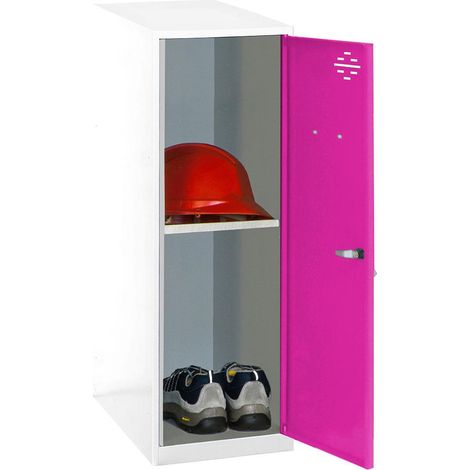 Simonrack Mini-Schrank Weiß mit Rosa Metalltür