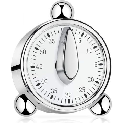 60-minute kitchen timer, manual timer for children, mechanical timer (1/4)