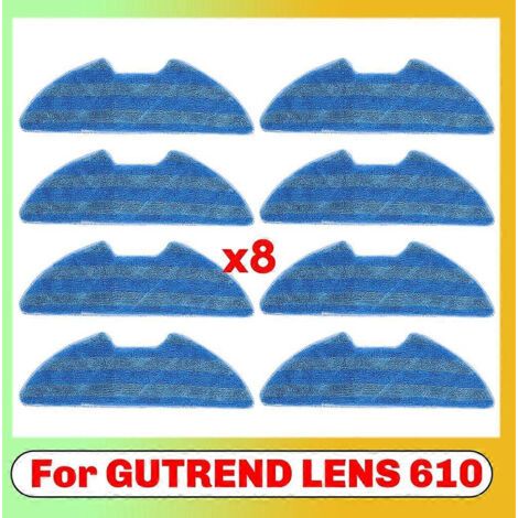 NALOOKAMIC Ensemble de 8 chiffons de nettoyage pour aspirateurs GUTREND LENS 610, Vision 730, ECHO 520 et ICLEBO G5, pour des performances optimales.