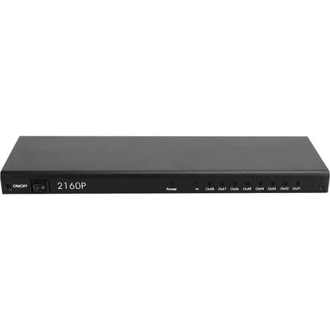 Adaptateur répartiteur/commutateur HDMI 4K 1x8 pour boîtier TV, lecteur DVD, ordinateur portable et TVHD (110-240 V) États-Unis (1/5)