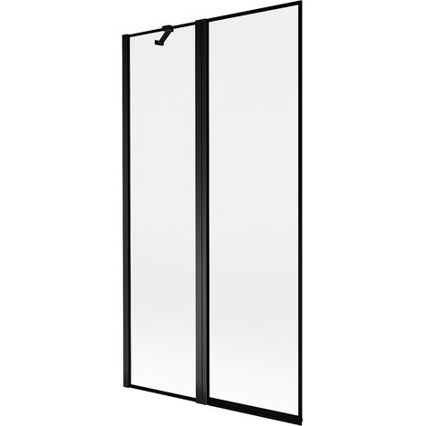 Mexen Mist Duschwand 2-flügelig links 100 x 150 cm, schwarzer Rahmen, schwarz - 8A9-100-011-70-70-L (1/5)