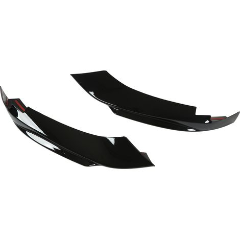 2 diffuseurs de pare-chocs avant noir brillant, aileron de lèvre gauche et droit, séparateur pour BMW Série 4 F32 F33 F36 M Sport 2014-2020 (1/5)