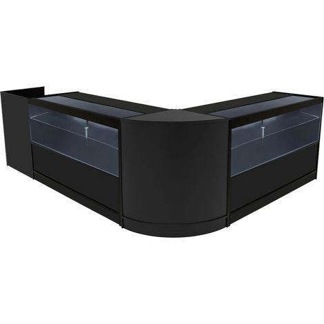 Black Shop Counter Set Phoenix LED Light C1500 CM60 TB60 150cm