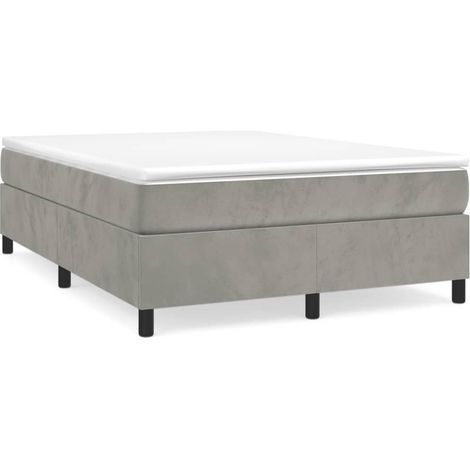 Maison Exclusive - Boxspringbett mit Matratze Hellgrau 140x190 cm