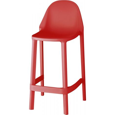 SGABELLO PIU' H 65 confezione 4 pezzi Rosso Geranio (1/4)