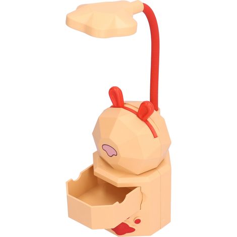 Lampe de bureau LED mignonne, lumière chaude, recharge USB, facile à utiliser, veilleuse pour chambre d'étudiant, lecture, jaune (1/5)