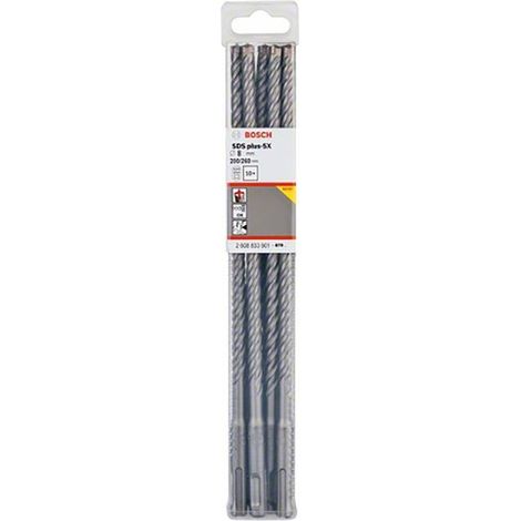 Bosch SDS Plus-5X Punta Argento 8 mm Diametro 260 mm