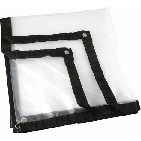 Filiyano-Bâche transparente, bâche transparente imperméable, résistante au gel et à la pluie, film isolant, auvent en plastique PE (2 x 2 m) (1/5)