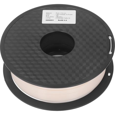 Filament PLA photochromique 1,75 mm pour imprimante 3D, change de couleur au violet à la lumière, imperméable (1/5)