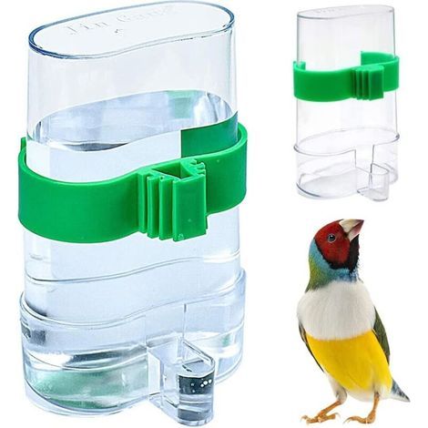 mangiatoie per uccelli, abbeveratoi automatici, dispenser d'acqua automatici portatili in plastica per pappagalli e piccoli animali (1/5)