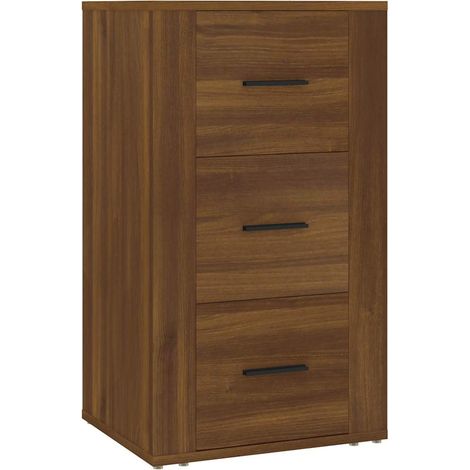 Maison Exclusive - Aparador de madera contrachapada marrón roble (1/5)