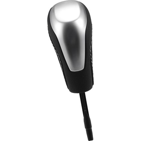 Automatik-Schalthebelknauf für BMW 1er E81 2006–2011 – Vorderer Schalthebelknopf, langlebiger Kunststoff in Lederoptik, schwarz mit weißer Naht, 1 Stück, Ersatzteil