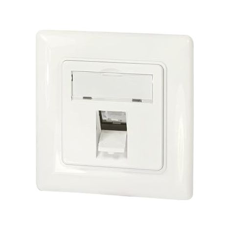 LOGILINK PROFESSIONAL LOGILINK NK4053 BOÎTIER ENCASTRABLE POUR 1 MODULE KEYSTONE COMPATIBLE DESIGN BLANC PUR (RAL 9010)
