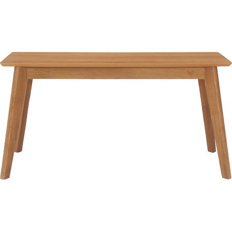 Hallowood Furniture Aston Rubberwood Dining Bench in Light Oak Finish, 2 Seater Wooden Bench Seat, Ideal for Dining Room, Kitchen, Hallway, Bedroom, Conservatory, or Porch (90cm)