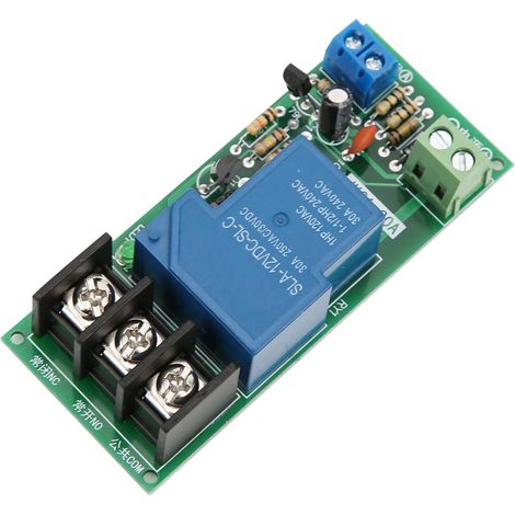 Module relais multifonction 12 V 30 A avec temporisation de déclenchement de 0 à 60 minutes (1/3)