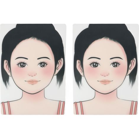 Deux modèles de maquillage et de peinture pour le visage faciles à réaliser pour les filles débutantes. Pochoirs lavables et réutilisables. (1/5)