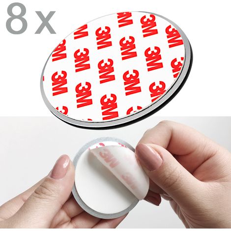 NEMAXX® Rauchmelder Magnethalter 8 Stück – Selbstklebende Magnethalterung für Rauchmelder Ø 60 mm – Schnelle & sichere Montage ohne Bohren und Schrauben – Für alle Rauch- & Feuermelder