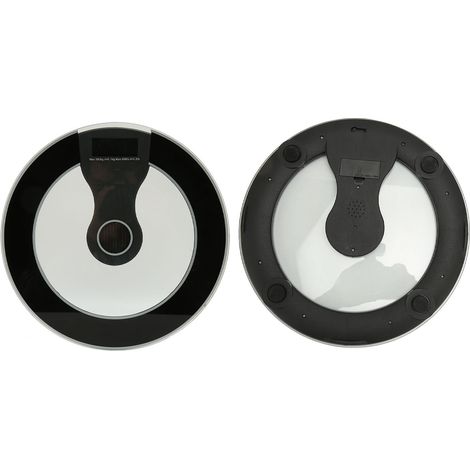 Balance photovoltaïque à économie d'énergie, capteurs haute précision, application Bluetooth, pèse-personne pour la maison, noire, 30 cm (1/5)
