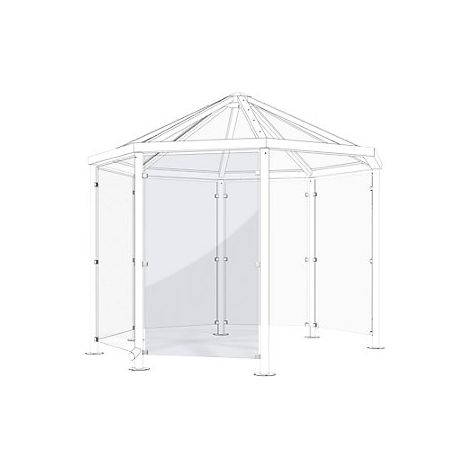 WSM  Parete laterale per tettoia a gazebo  in vetro di