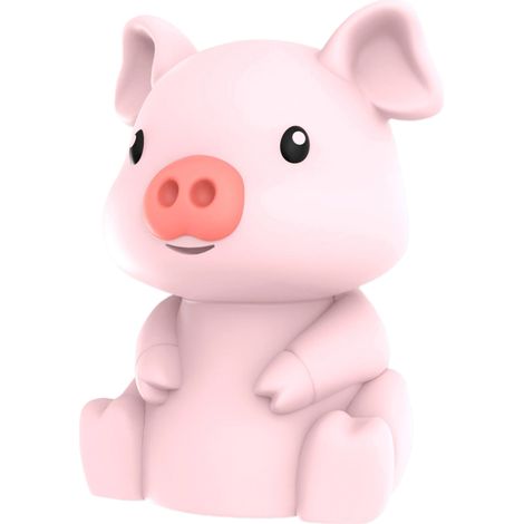 Veilleuse petit cochon rose à défilement de couleurs 9 cm (1/3)