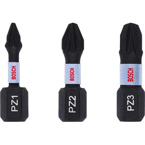 BOSCH BOX 3 PRO POZIDRIV PUNTI IMPATTO PZ1/2/3 25mm 2608522471 (1/4)