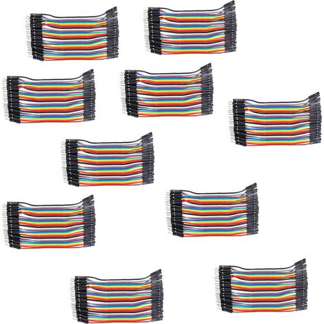 Lot de 10 câbles de connexion mâle-femelle en plastique pour appareils électroniques informatiques, diamètre 2,54 mm. (1/5)