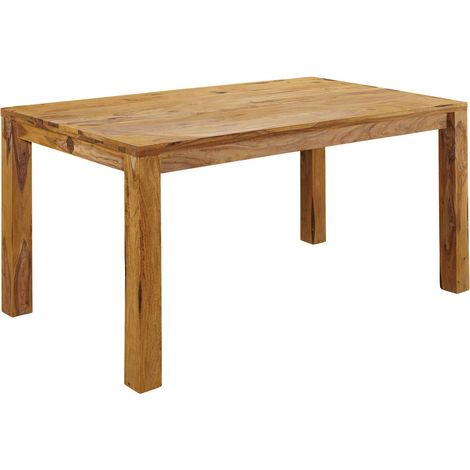 tavolo da pranzo in legno di Sheesham / palissandro 80x80x76 marrone oliato NATURE BROWN 811