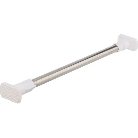 Barre de douche télescopique, tringle de longueur moyenne en acier inoxydable, sans trous, tringles à rideaux, rails de placard, tringles à rideaux de douche modernes (50-80 cm) (1/4)