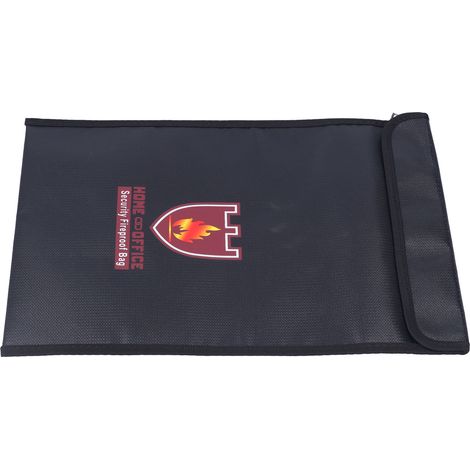 Sac de sécurité ignifugé et imperméable, sac de rangement multifonctionnel pour protéger vos objets de valeur, documents, argent et bijoux. Fermeture éclair pour une protection maximale. 38 x 28 cm, n (1/5)