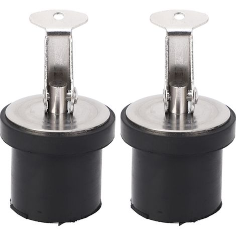 Ortviai Bouchon de vidange marine en acier inoxydable 19 mm – 2 pièces avec joint en caoutchouc (1/5)