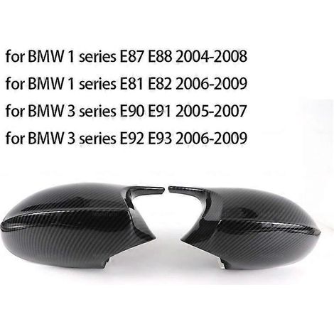 Außenspiegelkappe aus Kohlefaser, passend für BMW E90, E91, E92, E93, E81, E87, E82, E88, 3er, 1er, M-Serie – Fluoreszierendes Grün
