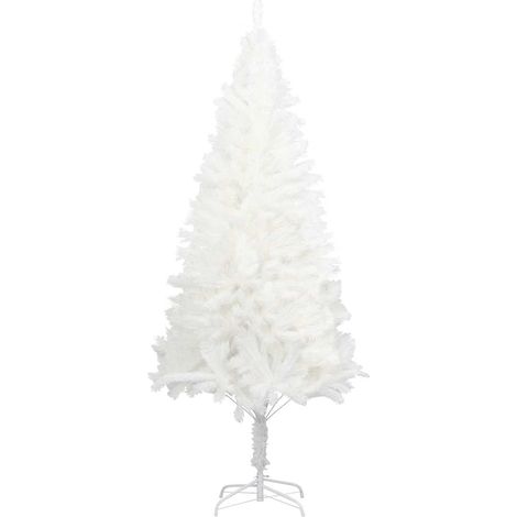 Arbre de Noël  Sapin de Noël artificiel aiguilles réalistes blanc 240 cm (1/5)