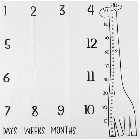 Tapis d'éveil motif girafe pour bébé - Fond photo mois par mois et tapis de jeu (1/5)