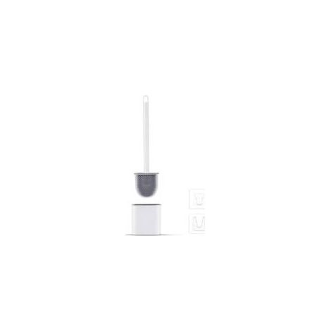 Brosse WC Silicone Plate- Brosse Toilette et Supports, Anti-goutte, Antibactérienne, Balayette WC Ventilée, Séchage Rapide sans Odeur, (1/5)