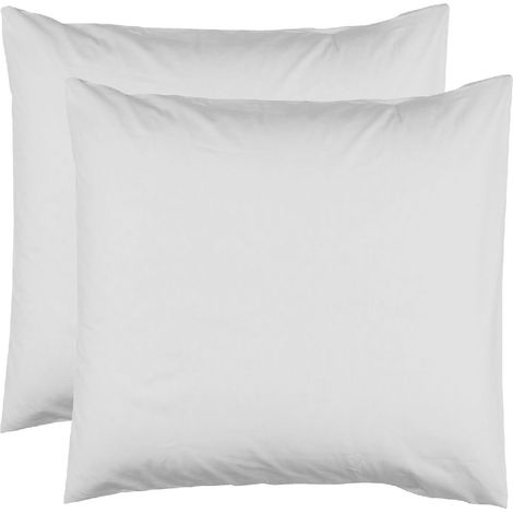 2 Taies d'Oreiller 63 x 63 cm - Blanc