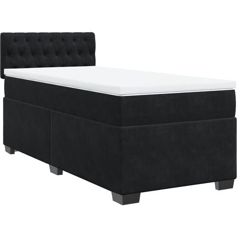 Maison Exclusive - Cama box spring con colchón cuero sintético ne (1/5)