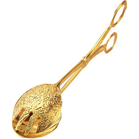 Pinces alimentaires plaquées or, idéales pour tenir des amuse-gueules, des gâteaux, des salades, du pain et des bonbons, ustensiles de cuisson et de grillade, ustensiles à fruits - AquaForge (1/5)