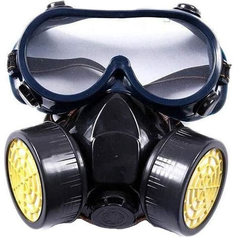 Ensemble de demi-couvre-masque, ensemble de demi-couvre-masque, demi-couvre-visage anti-poussière avec filtre pour lunettes, respirateur anti-poussière (1/5)