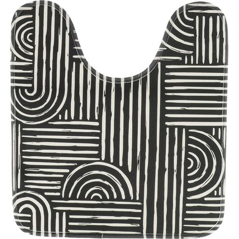 Tapis contour WC en microfibre 45 x 50 cm déco Ethnic Vibes - TENDANCE (1/2)