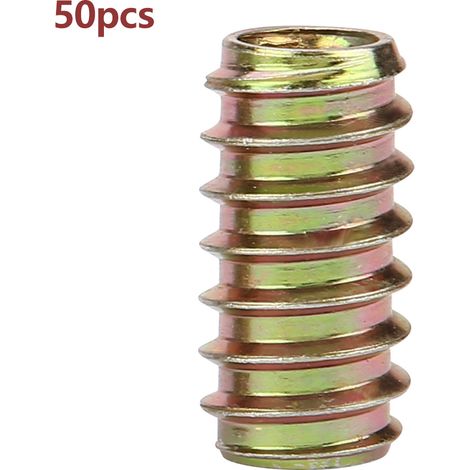 Iron Inner And Outer Teeth Straight Nuts Furniture Assortment Threaded Insert Nut(M825 50PCS)